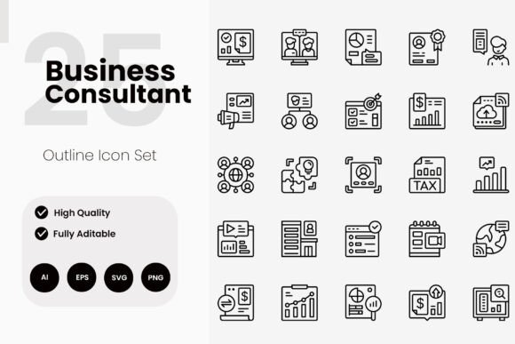Business Consultant Icon Pack: Graphics and Icons for Professional Design