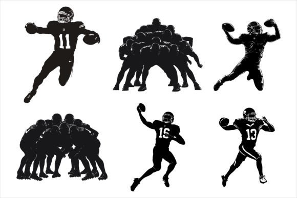 Defensive Tackle Vector Silhouette Graphics