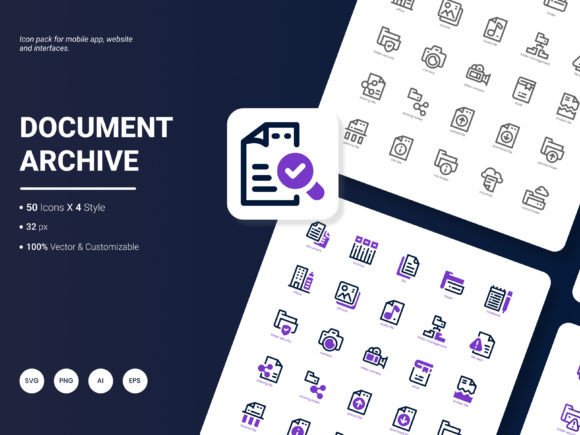 Document Archive Icon Pack: Graphics and Icons for Real Publishing