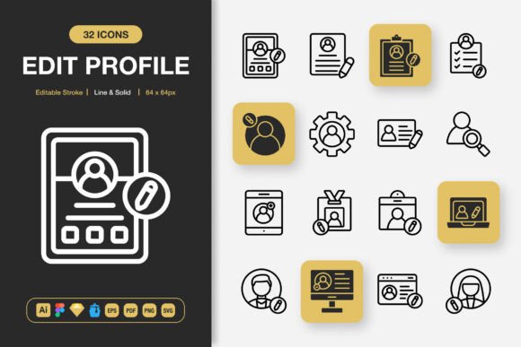 Edit Profile Icons Graphics