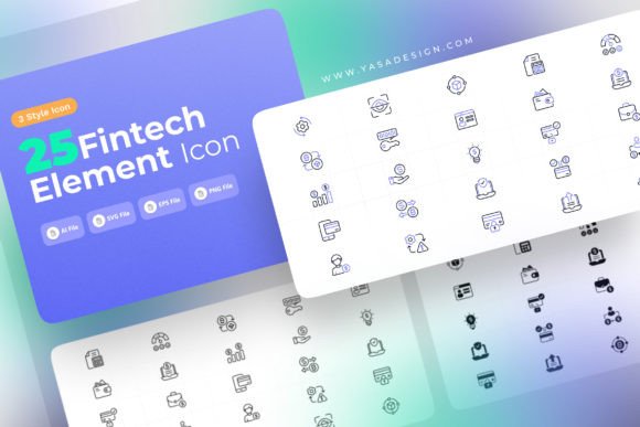 Fintect Element Icons Set for Crafters