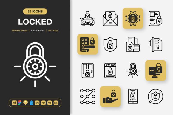 Locked Icons: Graphic Design Assets for Crafters