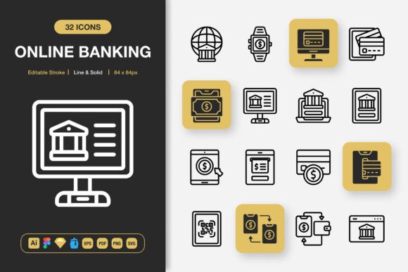Online Banking Icons Review