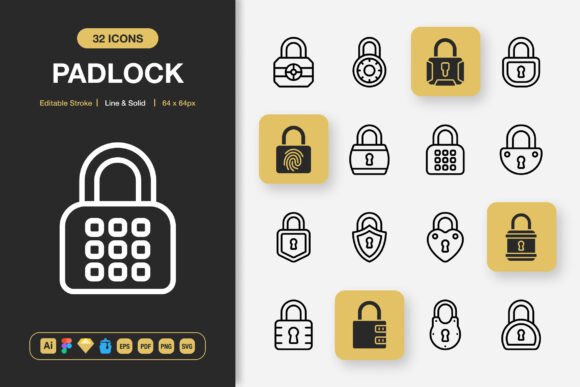 Padlock Icons: Graphics and Icons for Modern Design
